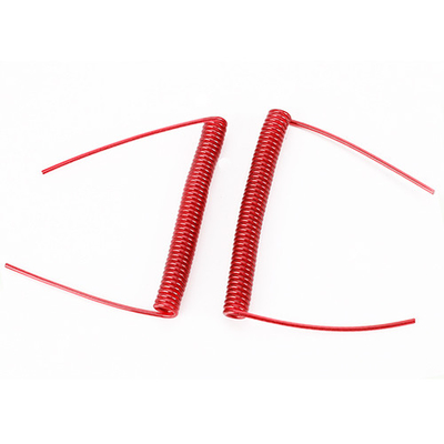 Duidelijke Rode Draad Spiraalvormig Lanyard Cable TPU EVA Pantone Flexible Coil Lanyard